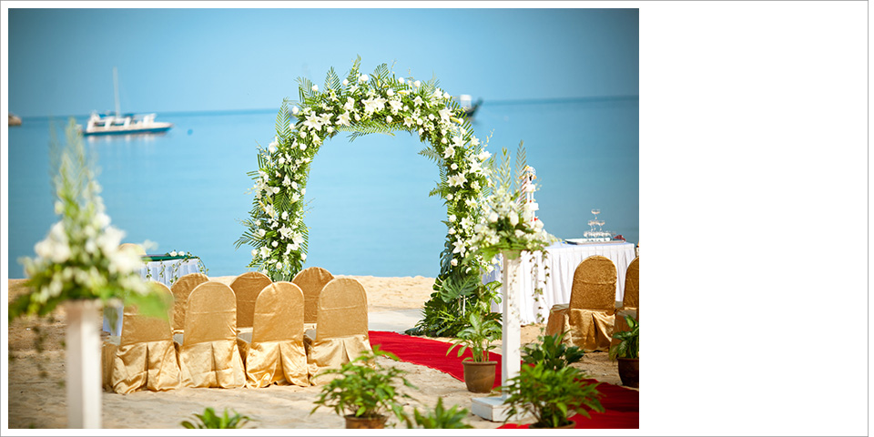 ティオマン島ビーチウエディング