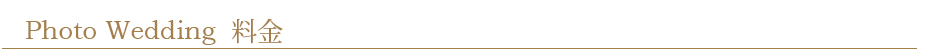 フォトウェディング　料金