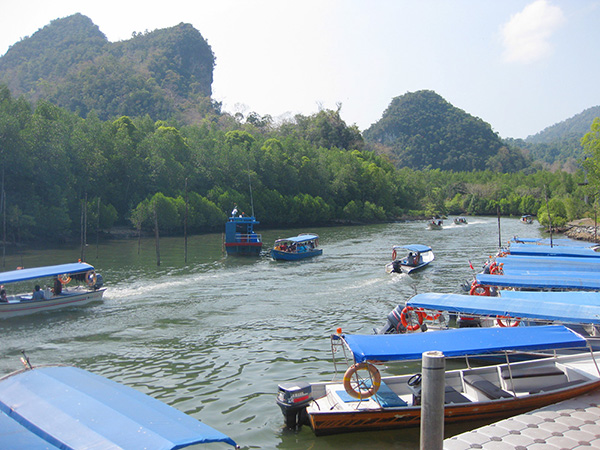 キリム カルスト ジオフォレストパークのボート